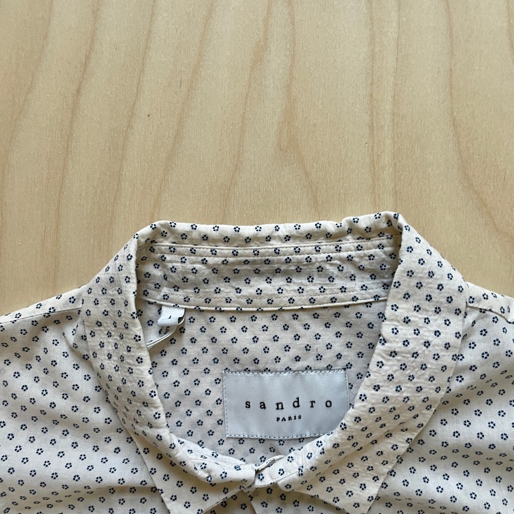 sandro tiny flower print shirt large